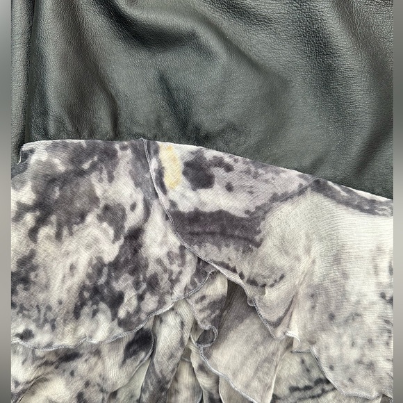 Carlos Miele Skirt, leather, silk, small - Picture 3 of 5